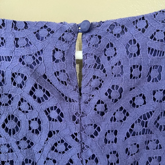 J.Crew Factory Navy Eyelet Blouse - Picture 6 of 7